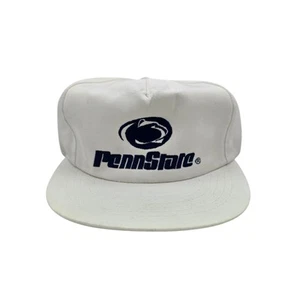 Penn State Nittany Lions Vintage Rare White Blue Logo Snapback Hat University - Picture 1 of 9