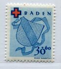 GERMANY FRENCH OCCUPATION ZONE BADEN 1949 RED CROSS 5NB3 PERFECT MNH