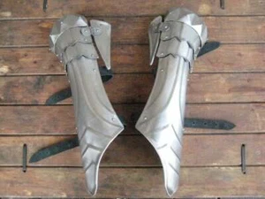 Brazos de protección SCA LARP de acero medieval hechos a mano - brazaletes de estilo gótico - par de brazos - Imagen 1 de 4