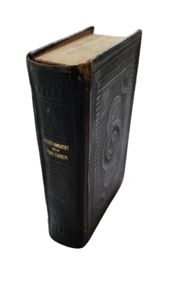 SWEDISH POCKET BIBLE 1868 NYA NEW TESTAMENTET & PSALTAREN BLACK LEATHER - Image 1 of 4