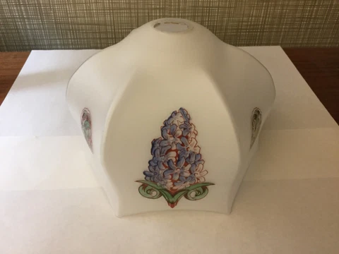 Rare Art Nouveau opaline glass lamp shade antique glass shade Cover