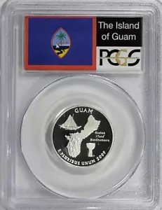 2009 - S Silver Washington Quarter - Guam - PCGS PR69DCAM - Flag Series - Picture 1 of 2