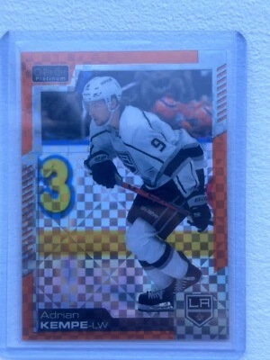 2020-21 O Pee Chee Platinum Adrian Kempe Orange Checkers 🔥 # /25 - Image 1 of 2