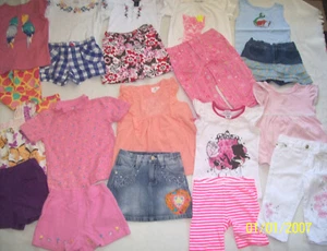 Girl 4 4T ** 20-Pc TOPS, CAPRIS; SHORTS; SKORT: EMMAS GARDEN; DISNEY; ABERCROMBI - Picture 1 of 3