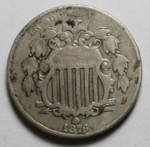 1876 Shield Nickel PH173 - Picture 1 of 2