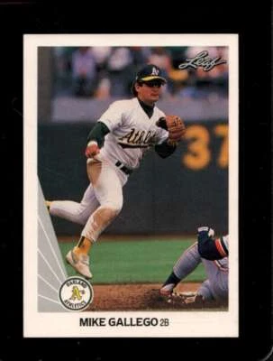 1990 LEAF #121 MIKE GALLEGO NMMT ATHLETICS *X75086 - Image 1 of 2