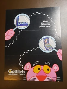 Gottlieb PINK PANTHER Original Pinball Flyer - Imagen 1 de 2