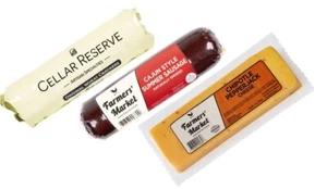 Salchicha de verano, queso cheddar y galletas saladas, estante estable, paquete de regalo para mochileros - Imagen 1 de 3