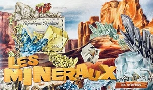 TOGO MINERALS AND GEMSTONES STAMPS S/S 2016 MNH AQUAMARINE PYRITE STIBINE - Picture 1 of 1