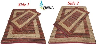 Beidseitig Nutzbar Chindi Kelim Durry Teppich Handgearbeiteter, 4 Größen Dhurrie - Bild 1 von 4