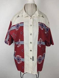 VTG Lilia Smitty Womens Shirt Size Large Western Metal Collar Points Cowgirl - Picture 1 of 8