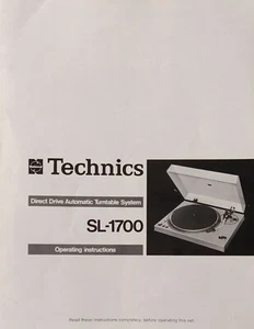 Technics SL-1700 - Direct Drive Turntable - Operating Instruction - USER MANUAL - Picture 1 of 1