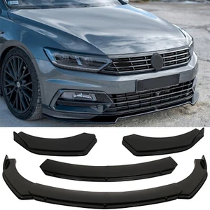 For Volkswagen Passat Front Bumper Lip Spoiler Splitter Body Kit Glossy Black - Picture 1 of 10