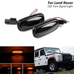 For Land Rover Discovery 2 Freelander Defender Black LED Front Side Marker Light