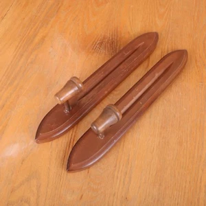2 Vintage Holz Wand Kerzenhalter Ardco Dallas Texas Made in Japan - Bild 1 von 6