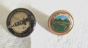 Vintage lot of 2 collectors trading pins tie tacks , Hibben knives & Ohio Gun - Picture 1 of 5