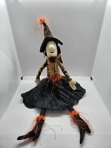 Folk Art / Primitive Style Halloween Witch Doll  20in Long - Picture 1 of 13