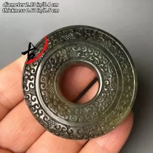 Retro Chinese Carved Jade Pendant Charm Jewelry Lucky Amulet Gift Collection - Picture 1 of 8