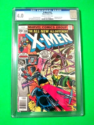 X-MEN # 110 APR 1978 Phoenix & Warhawk  CGC Grade 4.0 Marvel Comics - Image 1 of 2