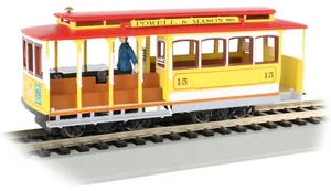 Bachmann 60538 HO Scale Yellow & Red Cable Car With Grip Man Powell & Mason Sts. - Picture 1 of 1