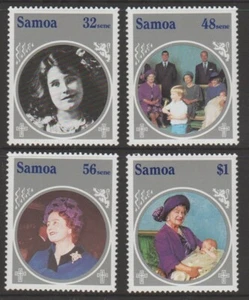 SAMOA  1985 Life and Times of the Queen Mother Design Set of 4 MNH $3.20  - Picture 1 of 1