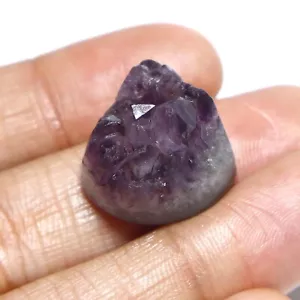 43 Cts Natural Amethyst Geode Durzy Gemstone Size 21x20x14mm Heart Shape Crystal - Picture 1 of 6