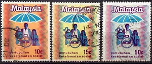 Malaysia Used Stamps - 3 pcs 1973 Setting up of the SOCSO - Picture 1 of 2