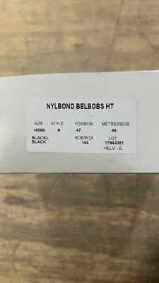 T-70 STYLE R COATS BLACK SIDELESS NYLON BOBBINS 1 GROSS (144 PCS) - Image 1 of 3