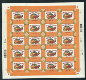 Scott #3546... 34 Cent....Thanksgiving... 20er-Scheibe - Bild 1 von 1