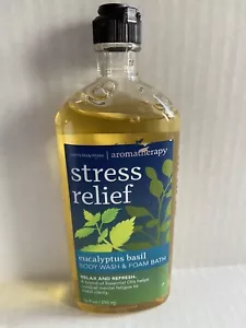 Bath & Body Works Aromatherapy EUCALYPTUS BASIL STRESS Body Wash 10 oz RETIRED - Picture 1 of 6