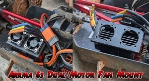35mm to dual 30x30 40x40 Fan Mount Adapter Arrma 6s Mojave, Infraction ARA390299 - Picture 1 of 18