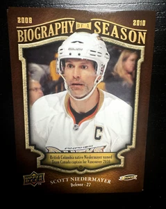 2009-10 Upper Deck Biography of a Season #BOS18 Scott Niedermayer - Ducks Devils - Picture 1 of 2