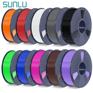 SUNLU 3D Printer Filament PLA PLA+ ABS PETG SILK 1.75mm 1KG Good Layer Adhesion - Picture 1 of 68