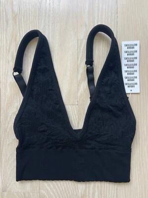 Tapeçaria URBAN OUTFITTERS Out From Under Size XXS/XS gola V bralette preta nova com etiquetas - Imagem 1 de 4
