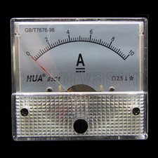 DC 10A Analog Panel AMP Current Meter Ammeter Gauge 85C1 0-10A DC White