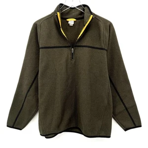 Vintage Y2K 90s Old Navy 1/4 Zip Pullover Mens Size L Green Fleece Sweatshirt - Picture 1 of 10