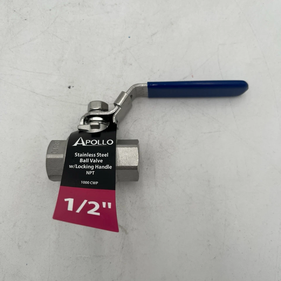 BRAND Apollo 1/2" Full Port 316 Stainless Steel Ball Valve - 96F10327