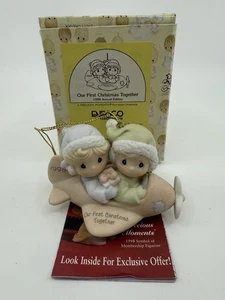 Enesco Precious Moments Our First Christmas Together 1998 Ornament Flugzeug Neu in OVP - Bild 1 von 9
