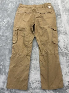 Carhartt Cargo Pants Men's 36x32 Fits (34x30) Force Ripstop Brown Work Grunge - Picture 1 of 9