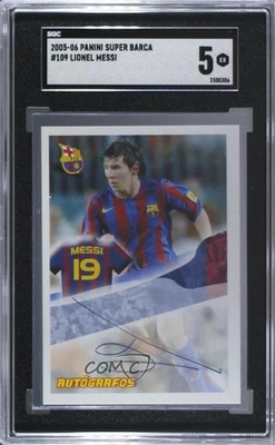 Autógrafos Panini Super Barca 2005-06 Lionel Messi #109 SGC 60 Foto 1 de 2