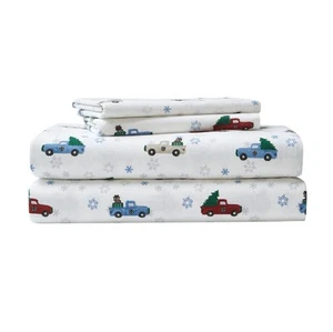 - Flannel Collection - Cotton Bedding Sheet Set, Pre-Shrunk & Brushed for Ext... - Picture 1 of 7