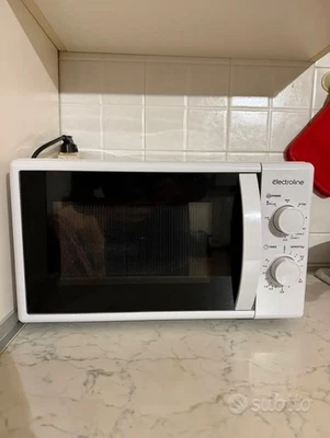 Microonde Electroline ME208COR, colore bianco, potenza 800W, potenza grill 1000W - Immagine 1 di 4