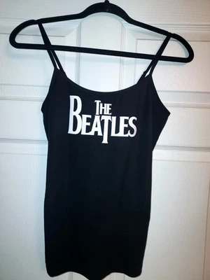 Camisa The Beatles The Beatles Camiseta sin mangas Blanco Brillo Vinilo The Beatles Crop Top  Foto 1 de 2