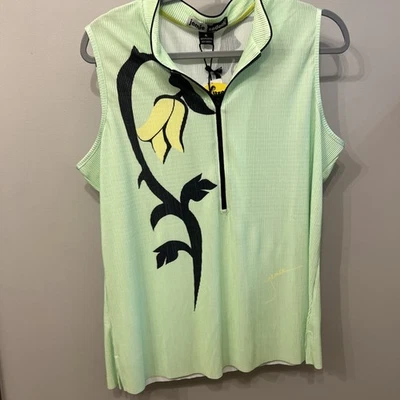 Prendas de golf para mujer Jamie Sadock Sunsense 1/2 cremallera negras, talla XL NUEVAS CON ETIQUETAS Foto 1 de 4