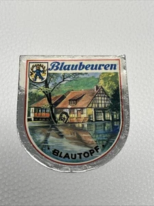 Blaubeuren Blautpof Germany Travel Sticker Decal Car Foil vintage 2.75x2.25 - Picture 1 of 6