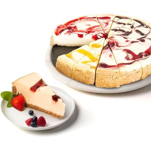 Obst Käsekuchen Sampler 10" - vorgeschnitten 16 Stück Käsekuchen mit 4 Sorten Del - Bild 1 von 12