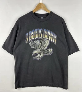 Made in USA 3 Doors Down L.A. Apparel Eagle Dark Grey T-Shirt Mens Sz Large - Picture 1 of 14