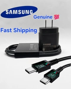 Original Samsung Galaxy S22 S23 25W Super Fast Wall Charger & USB-C Data Cable - Zdjęcie 1 z 7