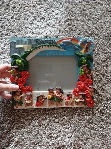 Hawaii 3D Foto Bilderrahmen Tropische Blumen Strand Palme Handgemalt  - Bild 1 von 7