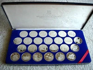 BRITISH VIRGIN ISLANDS 25 Silver Proof Set 1992 Discovery of America - Picture 1 of 10